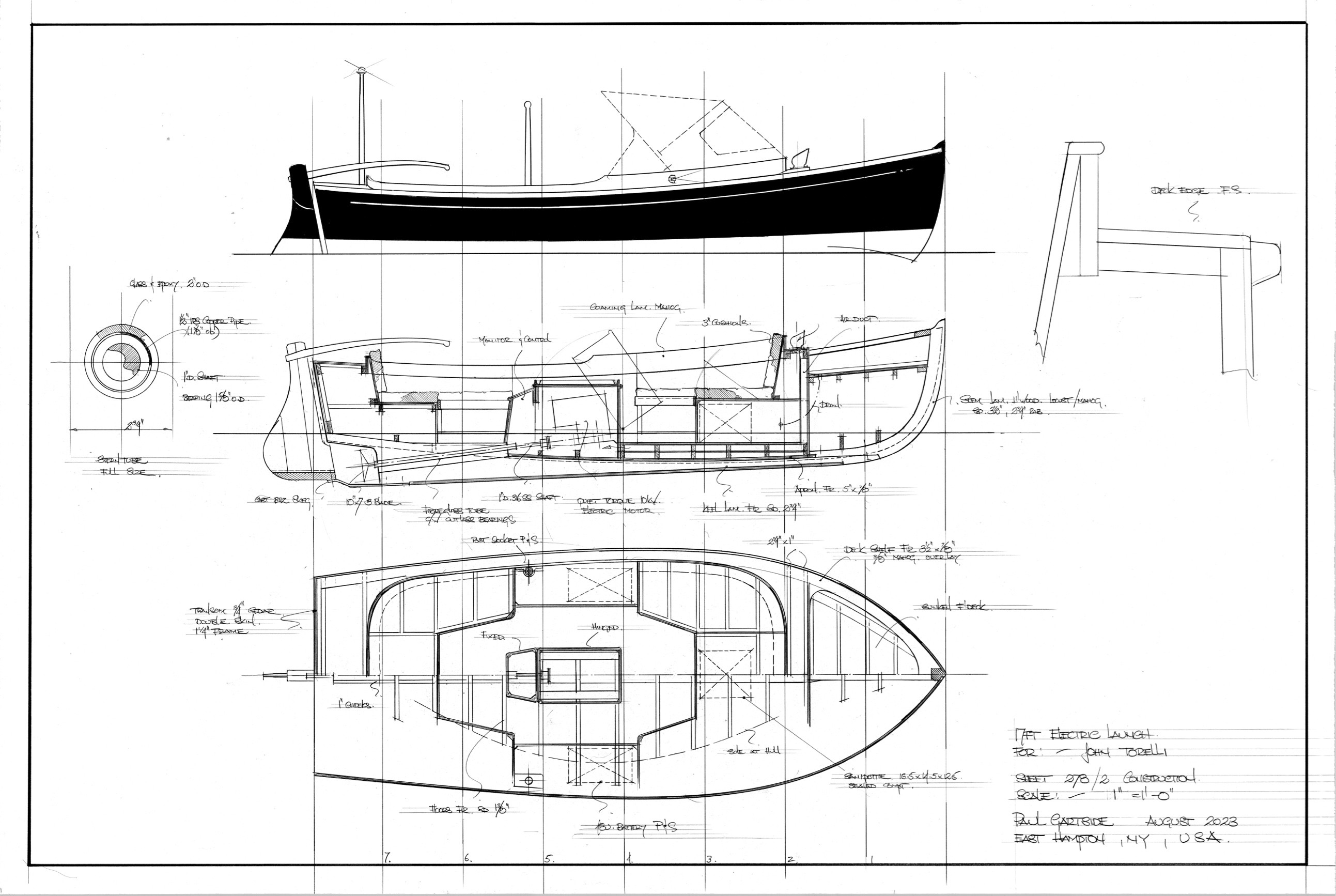 Gartside 17 — Cold-Molded Electric Launch — photo 12
